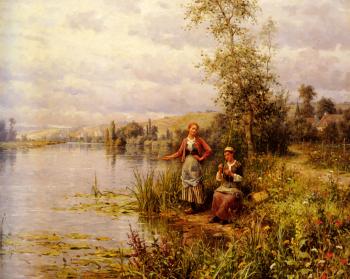 丹尼爾 李奇微爵士 Knight Louis Aston Country Women After Fishing On A Summer Afternoon 丹尼爾 李奇微爵士 Knight Louis Aston Country Women After Fishing On A Summer Afternoon